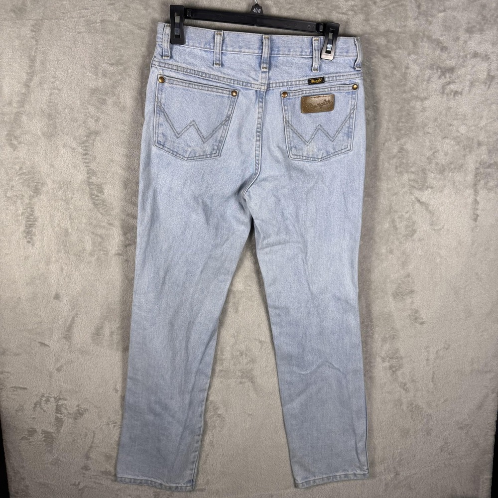 Wrangler Jeans Mens 31x32 Light Wash‎ 936GBH Cowboy Cut Slim Fit Denim Western - Picture 6 of 8